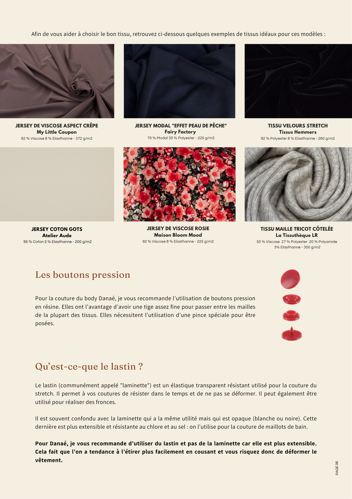 Patron de couture : le body /robe Danaé