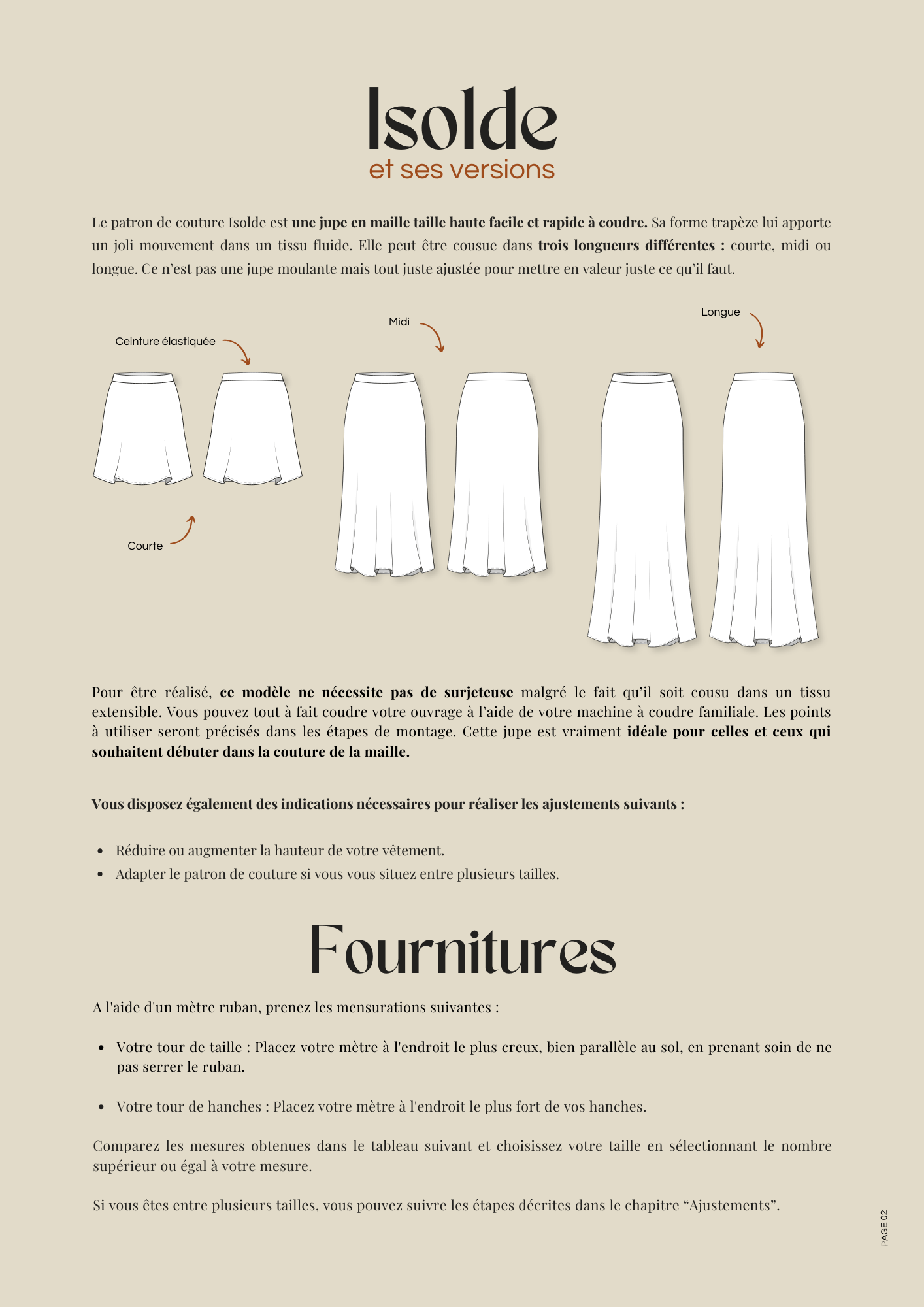 Patron PDF - Isolde - Evelyne PatternsJupeEvelyne Patterns