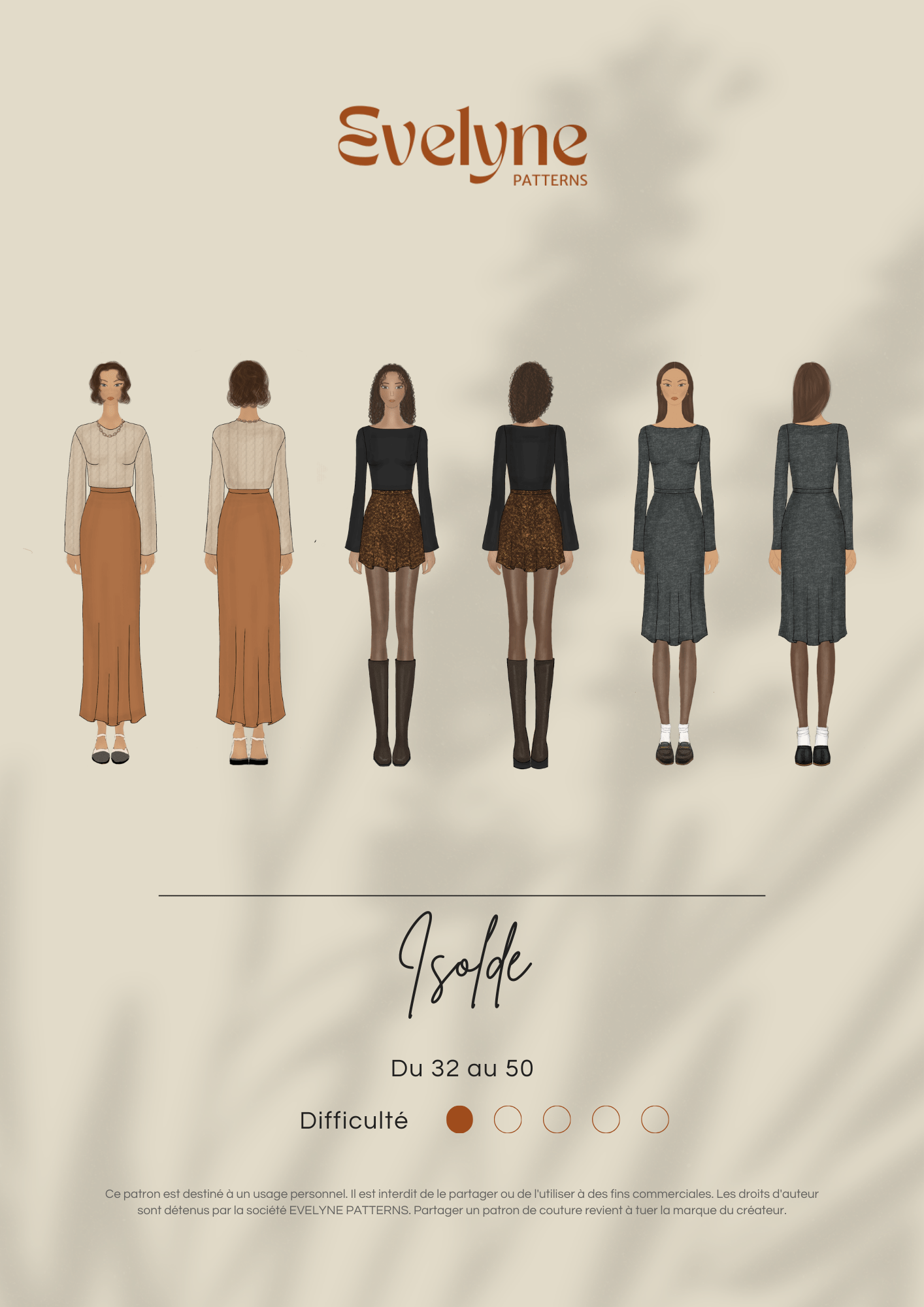 Patron PDF - Isolde - Evelyne PatternsJupeEvelyne Patterns