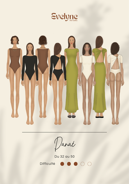 Patron de couture : le body /robe Danaé