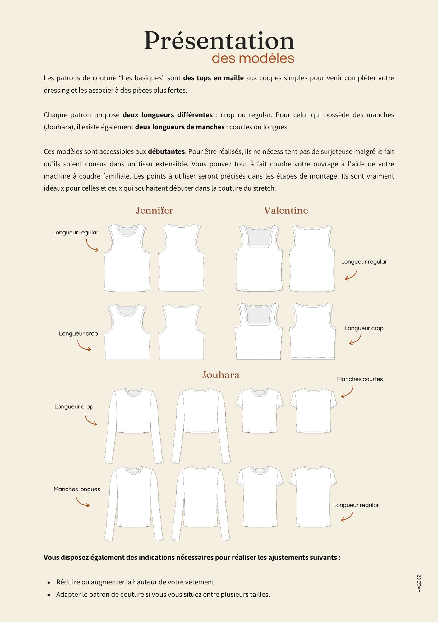 Patrons de couture : Les basiques