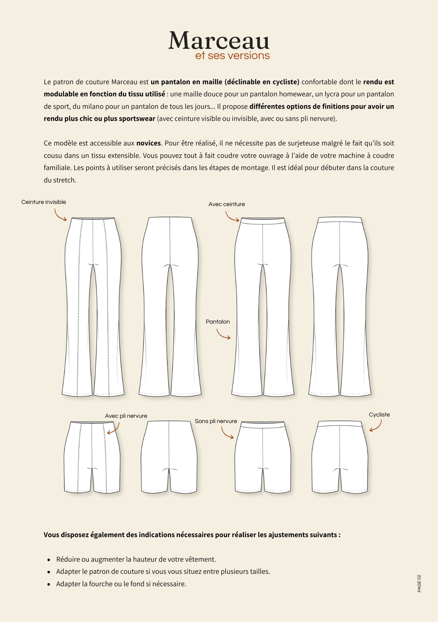 Patron de couture : le pantalon Marceau