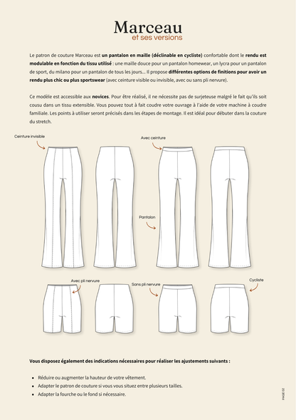 Patron de couture : le pantalon Marceau