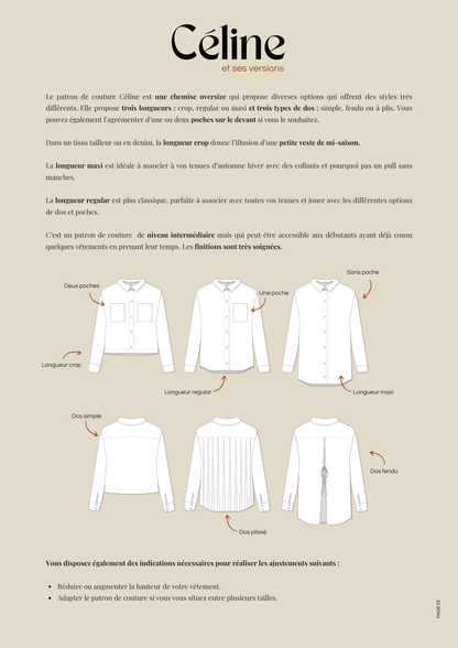Atelier couture 06/09 : la chemise Céline