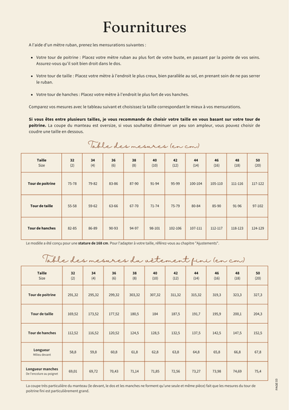 Patron de couture : le manteau Adèle