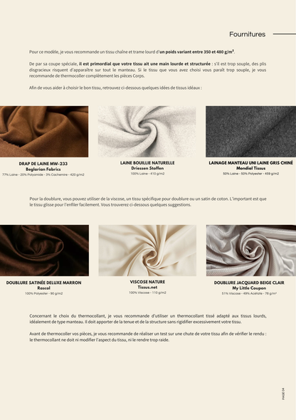 Patron de couture : le manteau Adèle