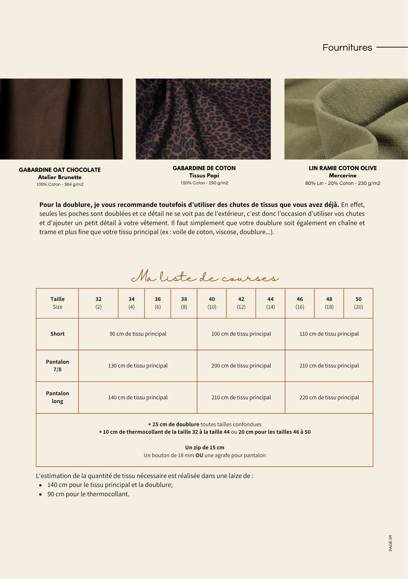 Patron de couture : le pantalon / short Eden