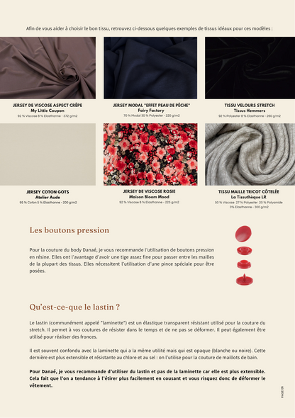 Patron de couture : le body /robe Danaé