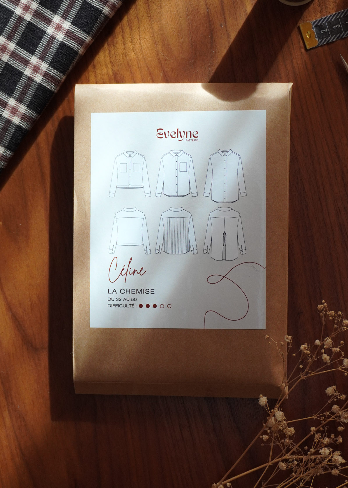 Patron de couture : la chemise Céline