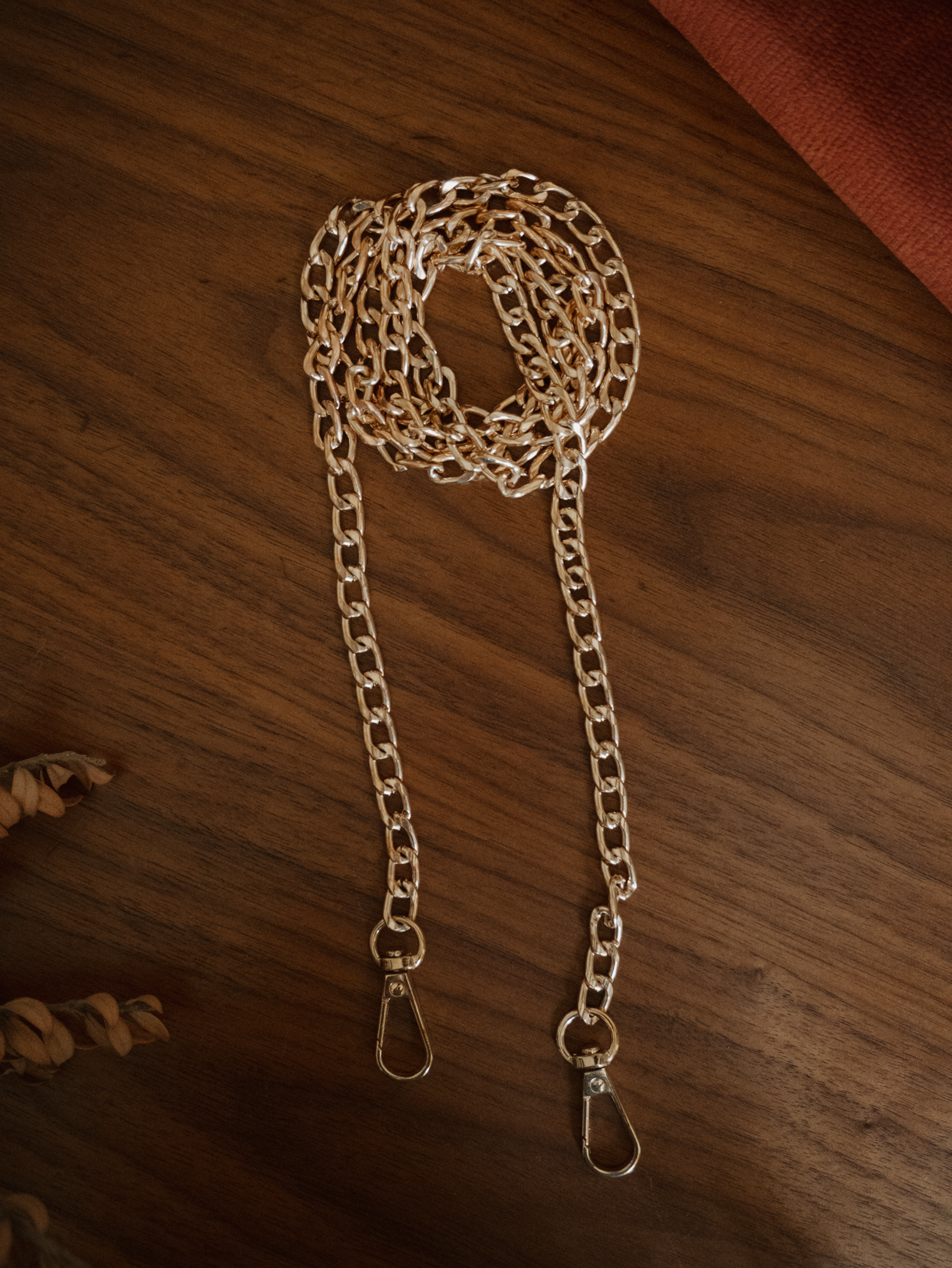 Sangle de sac chaîne dorée