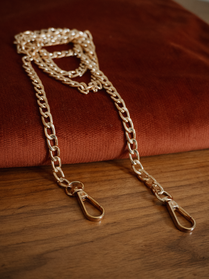 Sangle de sac chaîne dorée