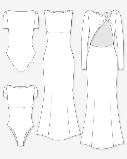 Patron de couture : le body /robe Danaé