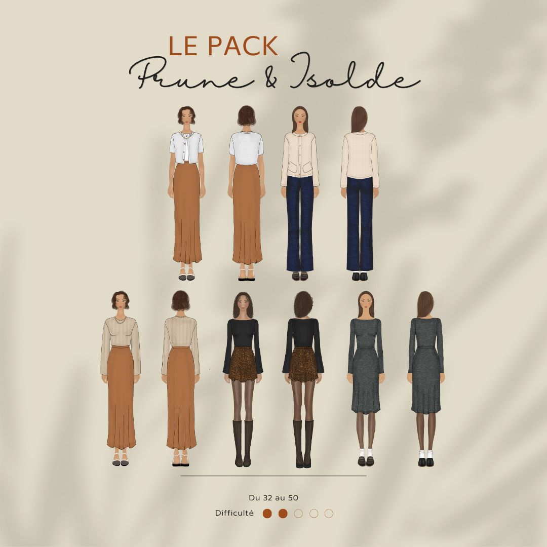 Patrons de couture - Pack Prune & Isolde