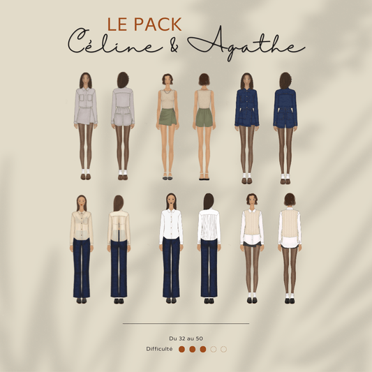 Patron PDF - Pack Céline & Agathe - Evelyne PatternsPackEvelyne Patterns