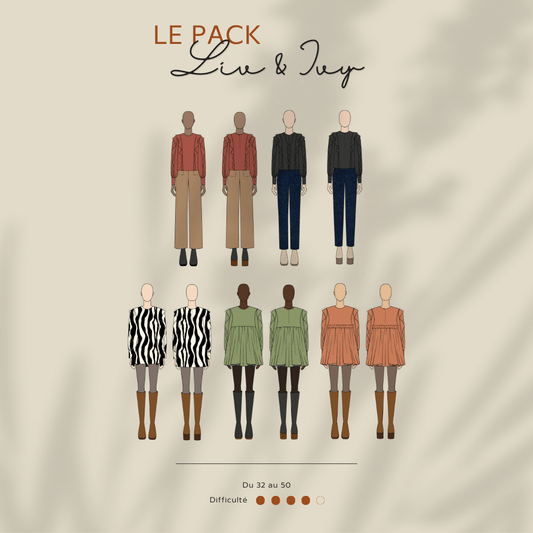 Patron PDF - Pack Liv & Ivy - Evelyne PatternsPackEvelyne Patterns