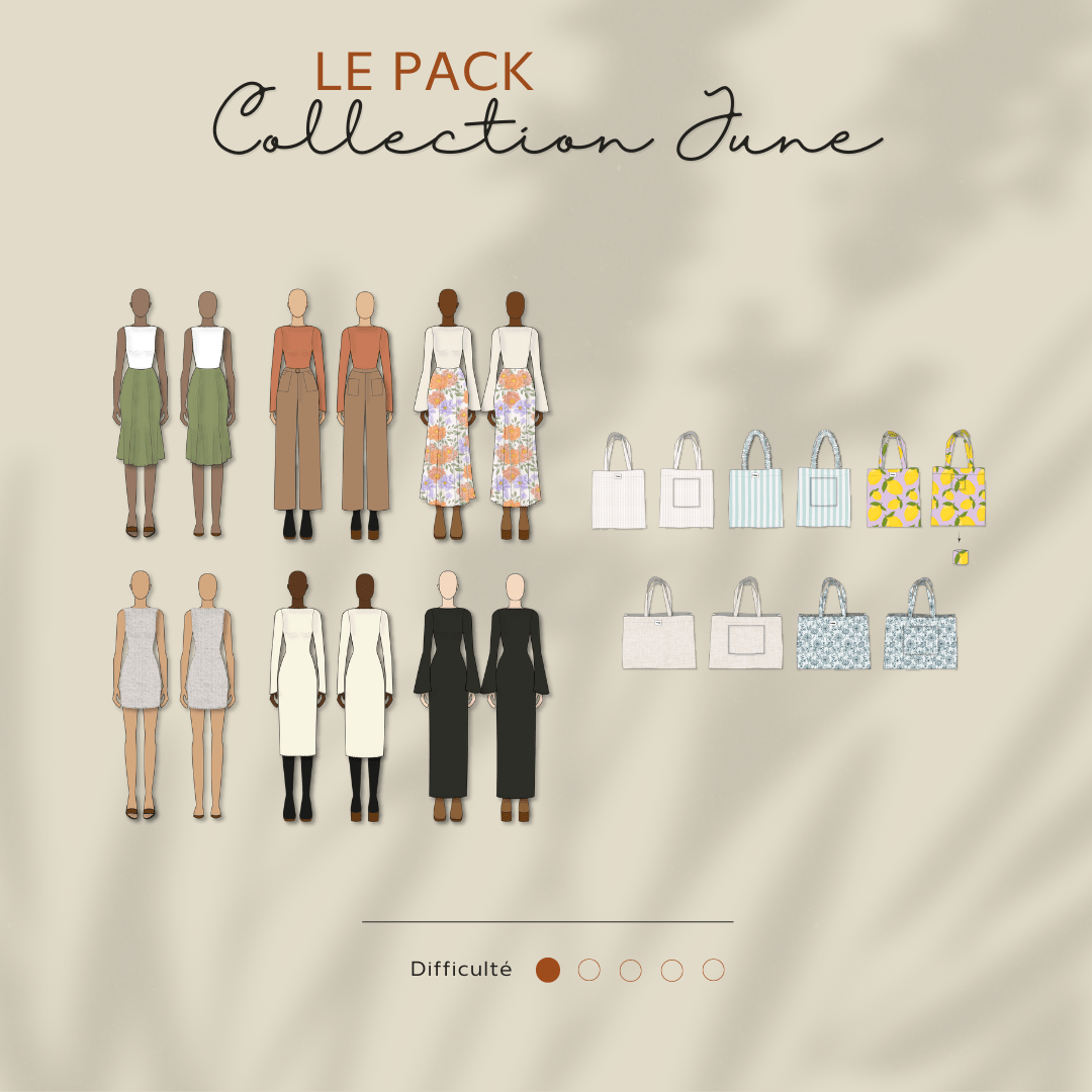 Patrons de couture - Pack Collection June - Evelyne PatternsPackEvelyne Patterns