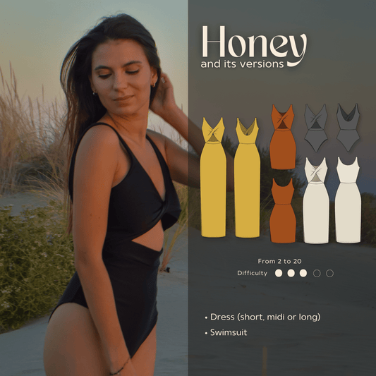 PDF Pattern - Honey - Evelyne PatternsRobe - Maillot de bainEvelyne Patterns